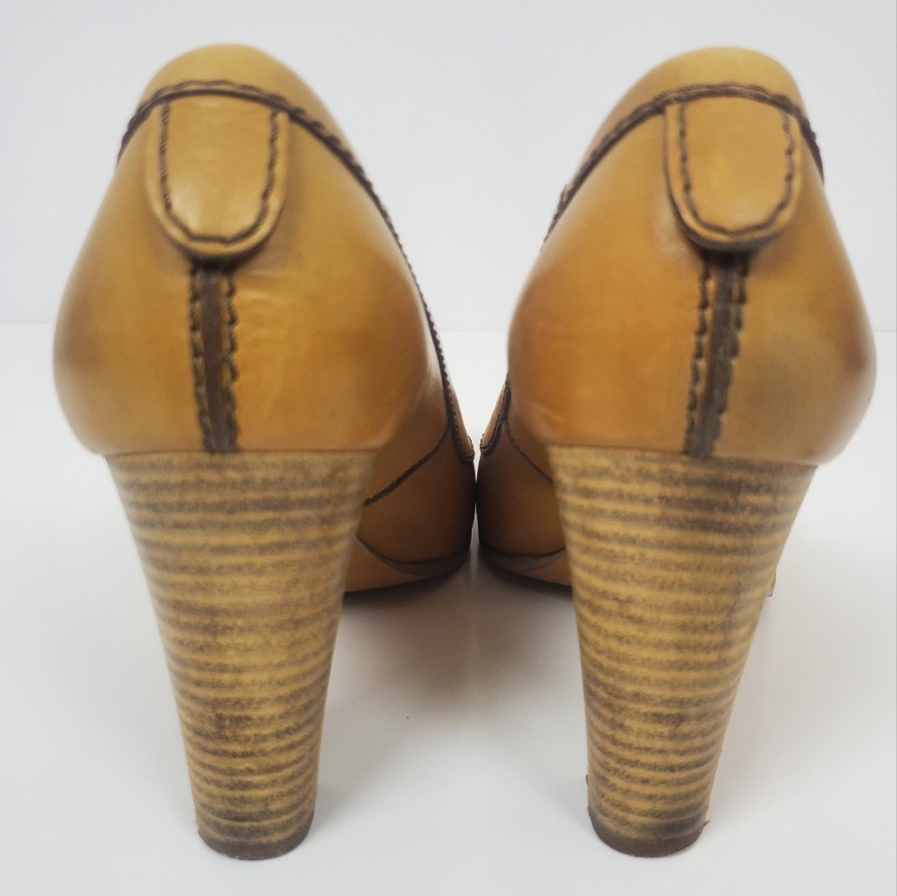 TOD'S Stacked Heel Loafer Pumps - Picture 5 of 15